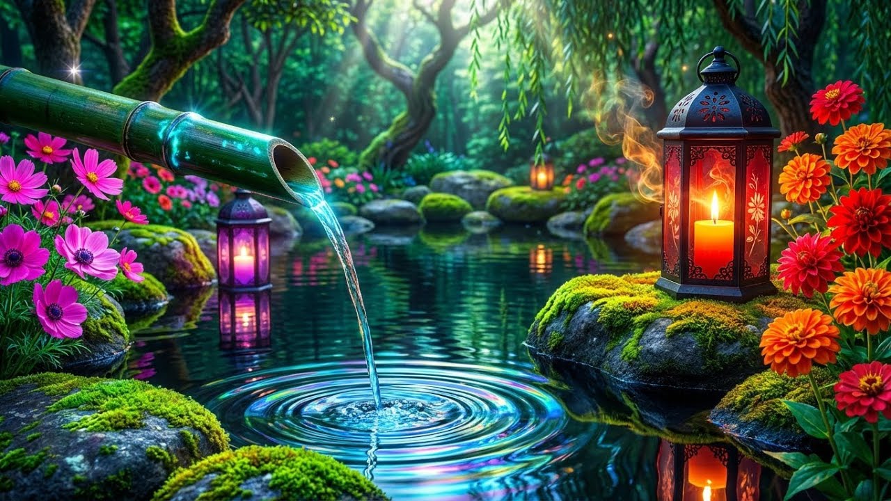 Healing Piano with Flowing Water Sounds 🍃 Relieve Stress, Anxiety & Depression | Calm Mind & Body