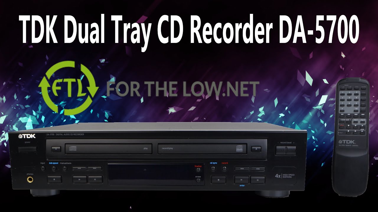 TDK CD Compact Disc Player and Recorder Dual Tray Dubbing System Easily Copy CDs DA-5700 Product Dem