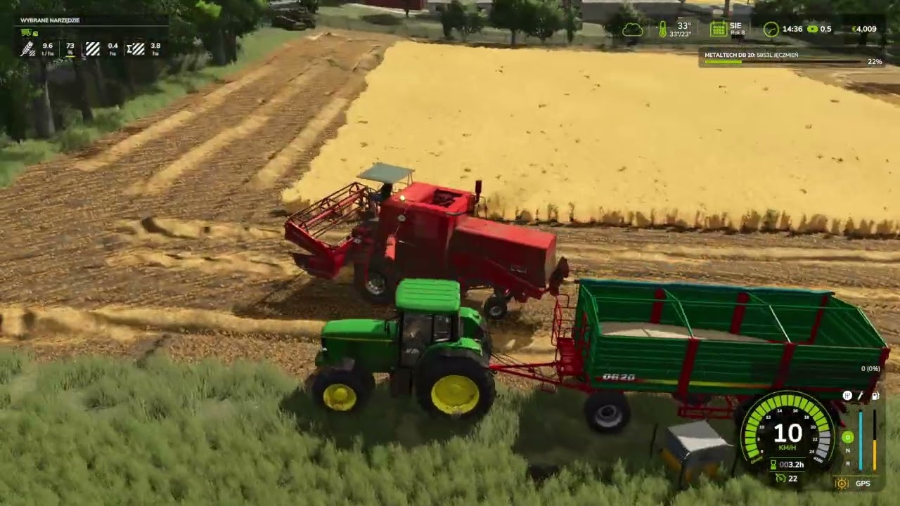 Bizon na przepale, czyli żniwa Fs25 Szpakowo #73 timelapse Farming simulator 2025
