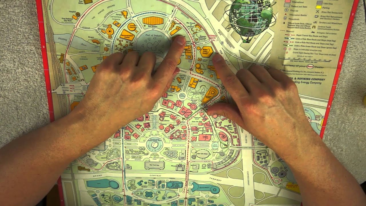 Map Directions Role Play - 1965 World' s Fair - ASMR