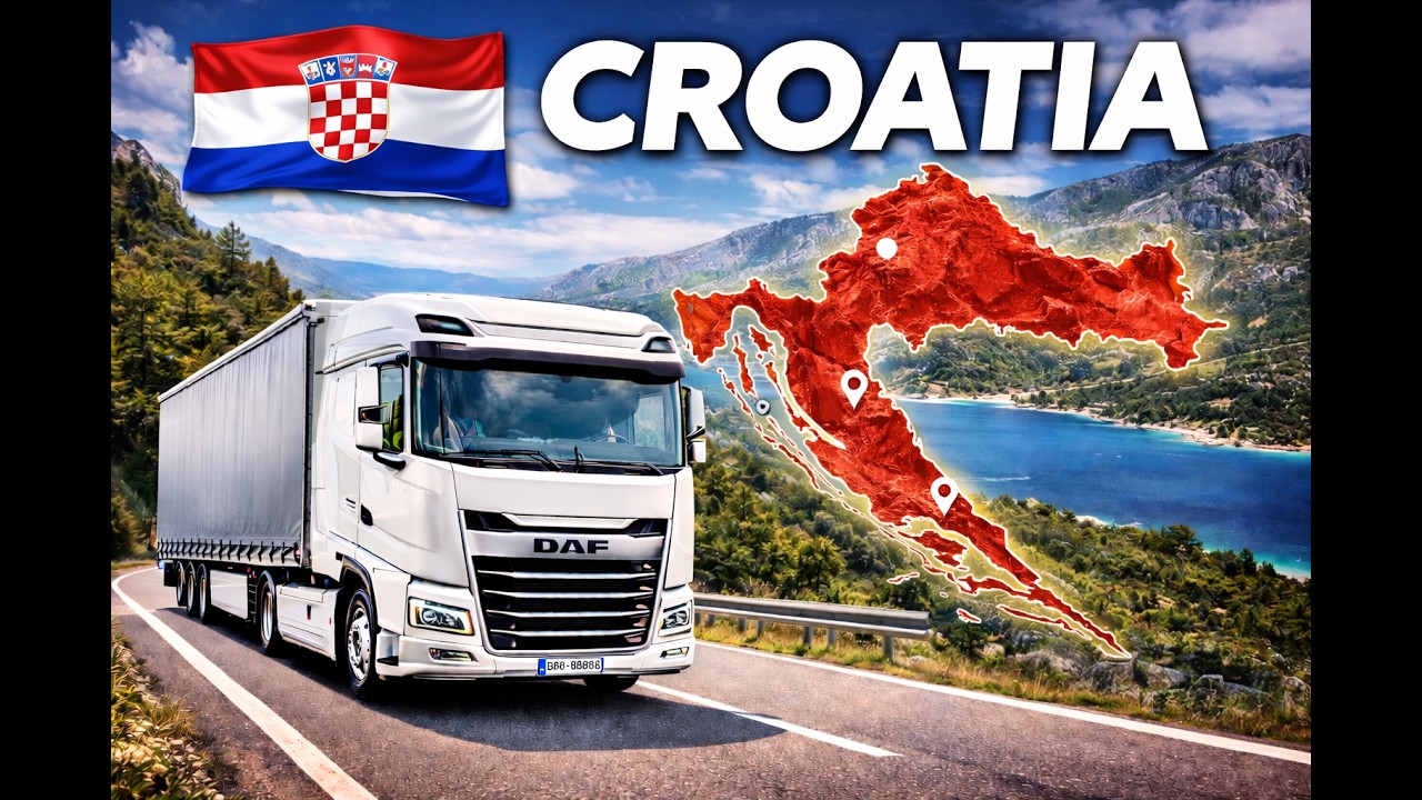Truck Vlog - First Time in Croatia. Highway to Dakovo and Slavonski Brod.