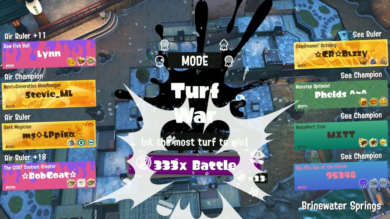 333X BATTLE REDEMTION! W/ @LynnSplatoon Splatfest: Land vs Sea vs Air | Splatoon 3