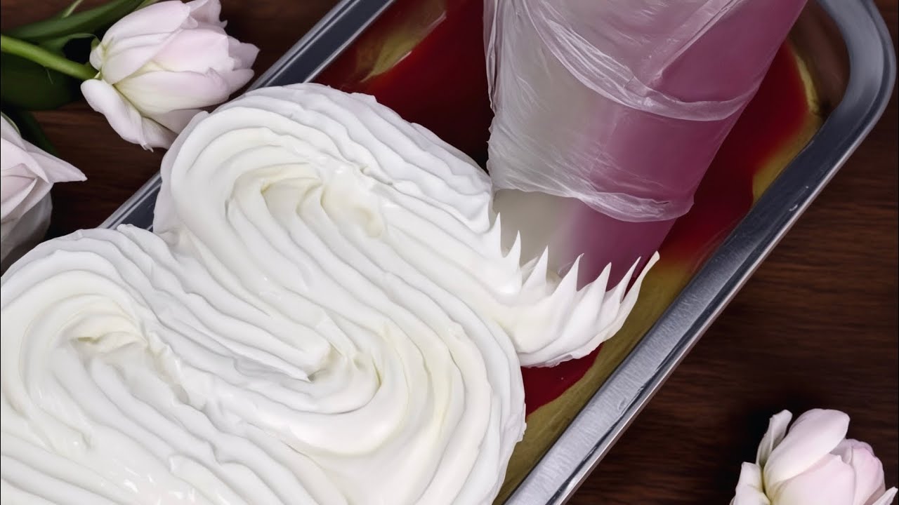 Quick and Easy 3 Ingredients whipped cream frosting in 3 minutes #whippedcream #frosting