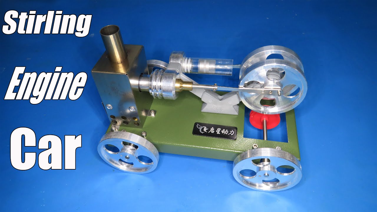 Assembly Stirling Engine Car DIY Model Trolley Vehicle Set Toy