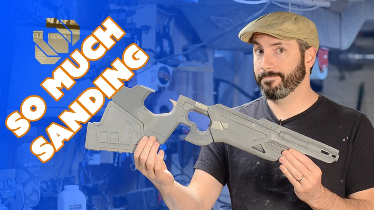 How to 3D Print a Gun Prop from Destiny Part 5: Sanding and Assembly