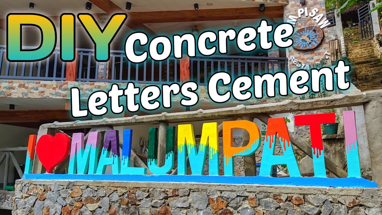 DIY Concrete Letters Cement