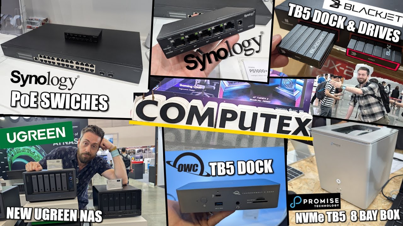 Synology 10G Switches, New UGREEN NAS, Promise Pegasus5 M8, OWC TB5 Docking Station @Computex 2025