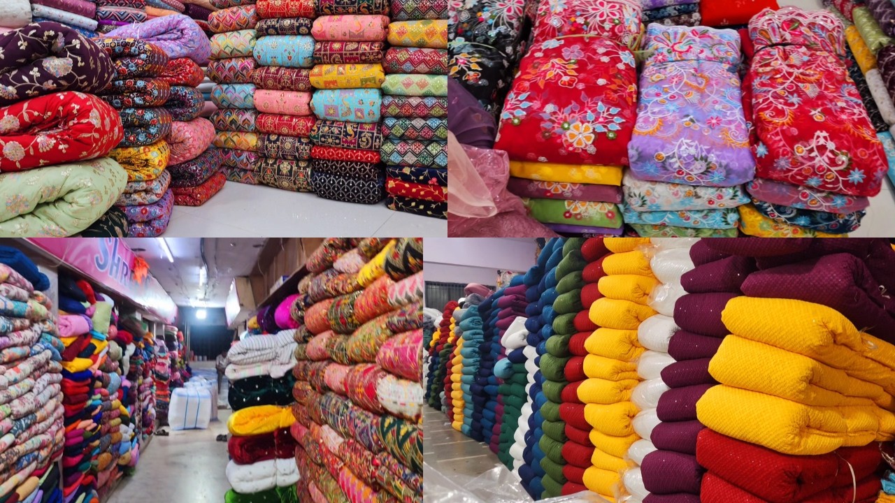 FABRIC MANUFACTURER IN SURAT, DESIGNER BOUTIQUE FABRIC WHOLESALE MARKET IN SURAT,FABRICS SURAT.