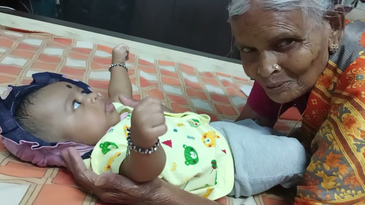 Thathamma Toh munni manmadu muchatallu #Great Grandmother # Happy Vibes # Playing time# Cute times#