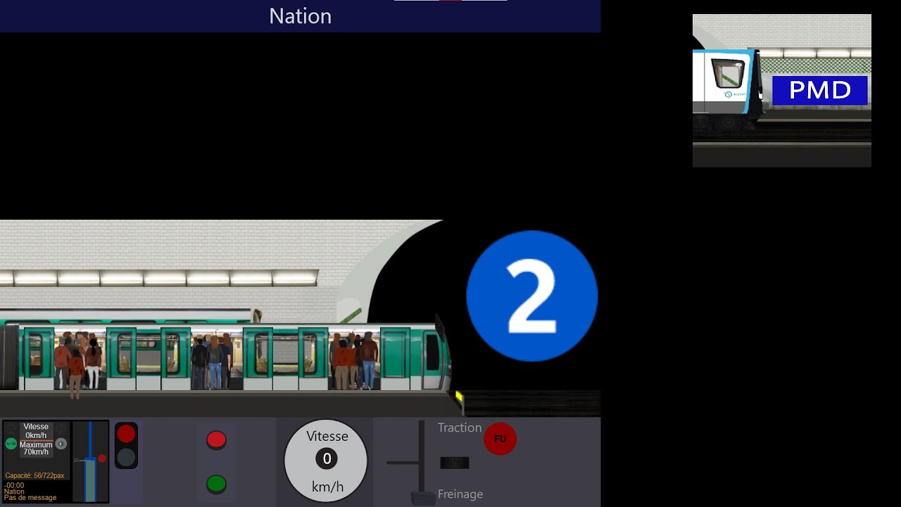 Paris Metro Driver (v3)/ Ligne 2/ MF01/ [ Non Commenté ]