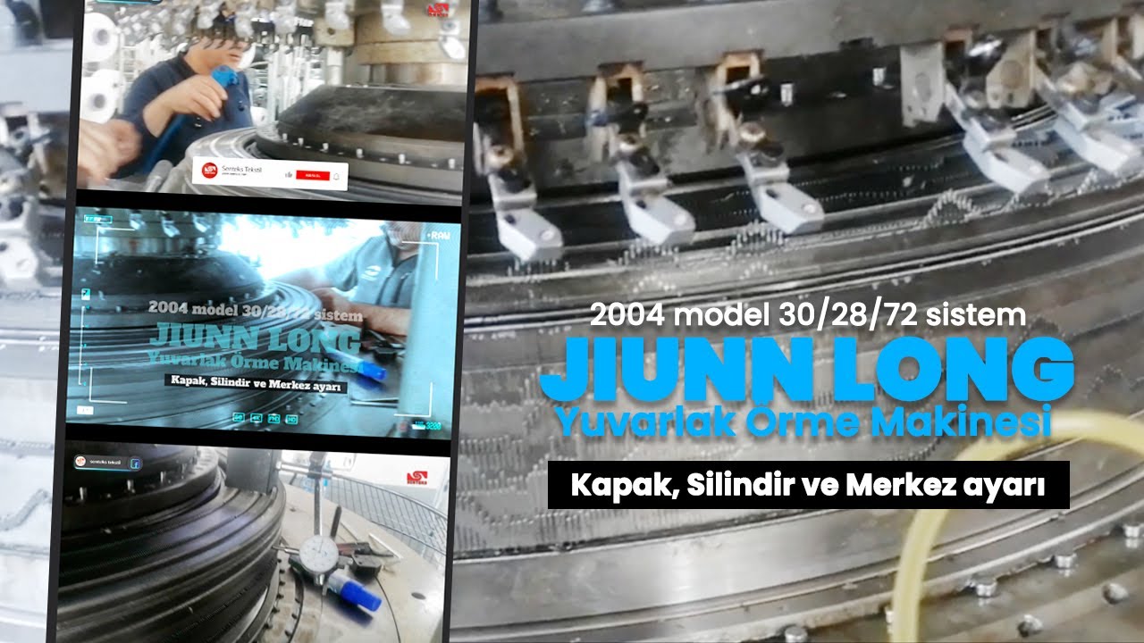 2004 model makina sıfır gibi oldu! Kapak, silindir ve merkez ayarları yapılan yuvarlak örme makinası