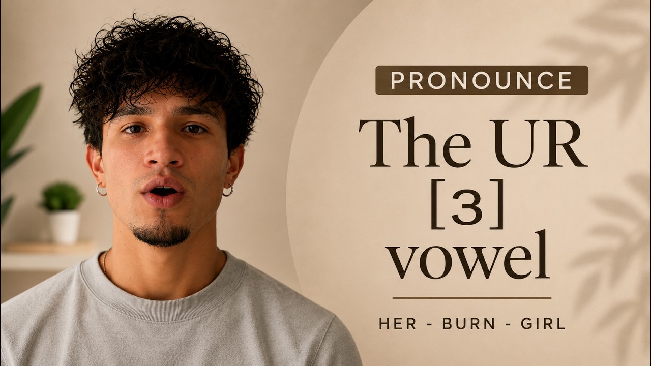 How to make the UR - [ɝ] vowel - American English