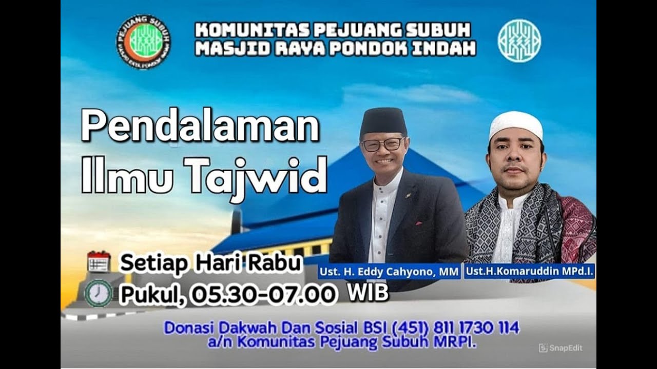 Yuk Ngaji Taj'wid | Pendalaman Ilmu Tajwid-Edisi Ramadhan, Rabu 25 Februari 2026