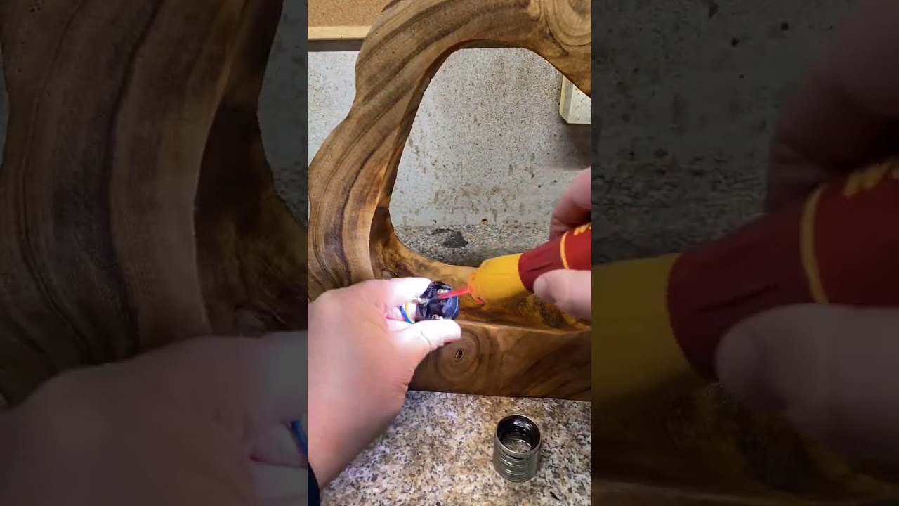 Holzdeko umgebaut zu einer Lampe 🪵⚒️💡 #shorts (Werbung)