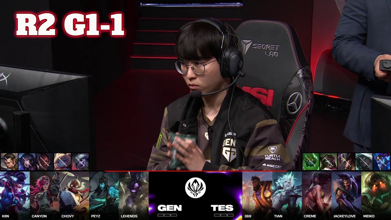 GEN vs TES - Game 1 | Round 2 LoL MSI 2024 Main Stage | Gen.G vs Top Esports G1 full game