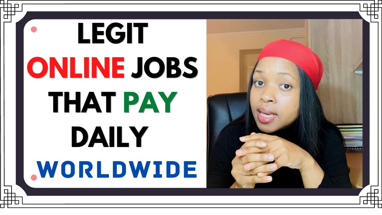 LEGIT ONLINE JOBS THAT PAY DAILY