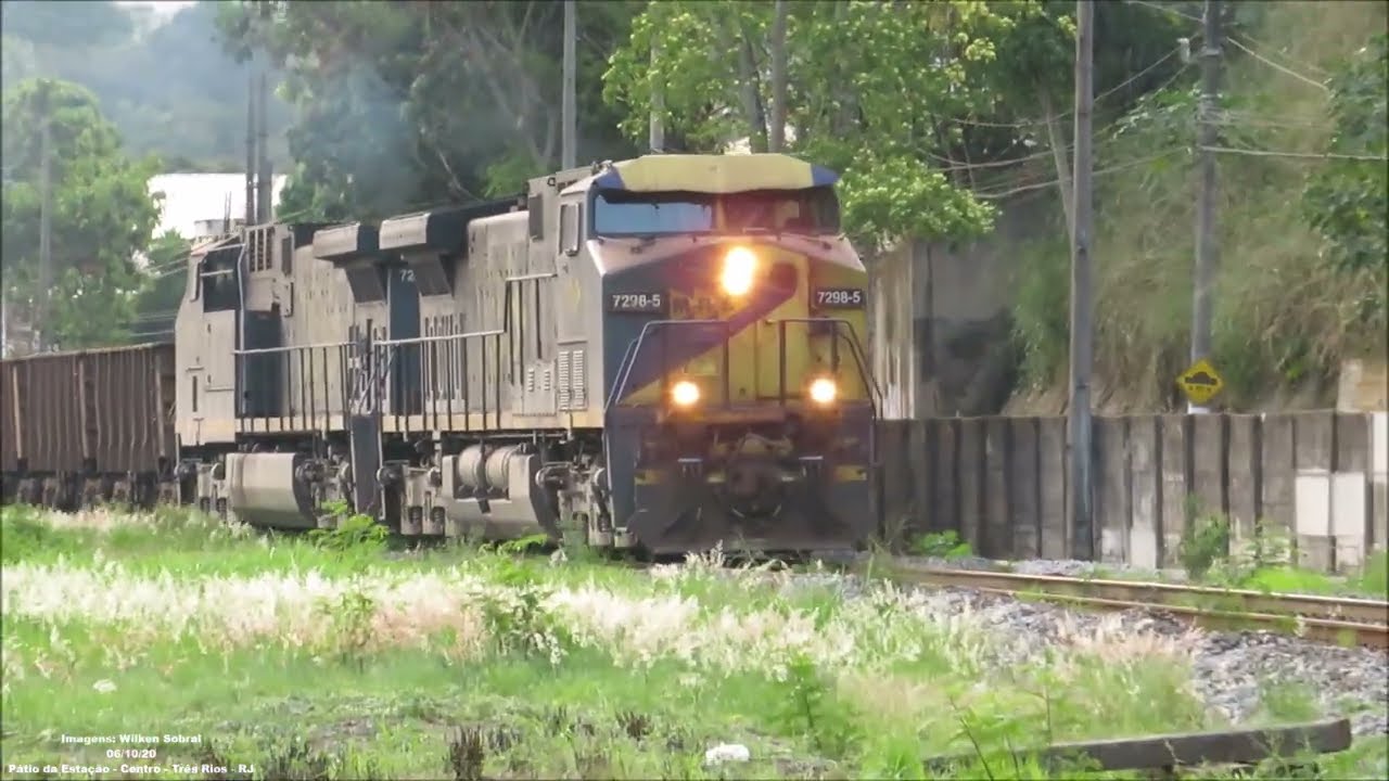 MRS - GE AC44i #7298-5 e #7265-9 minério vazio prefixo NSF 0611.