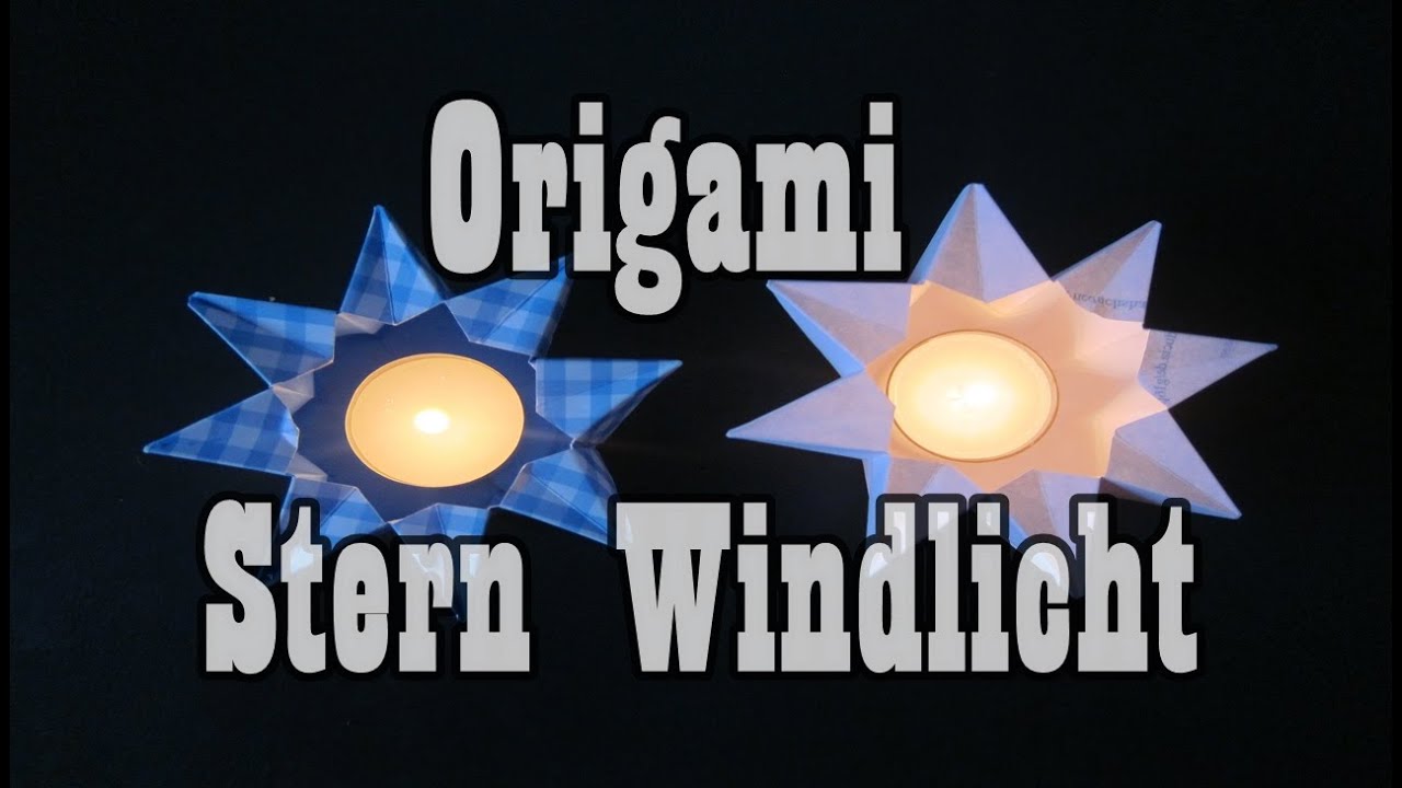 H&uuml;bsches Origami Windlicht aus Papier zu WEIHNACHTEN