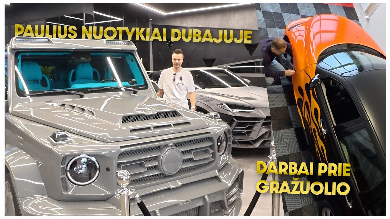 Mansory salonas Dubajuje, lakuojam Chrysler žibintus