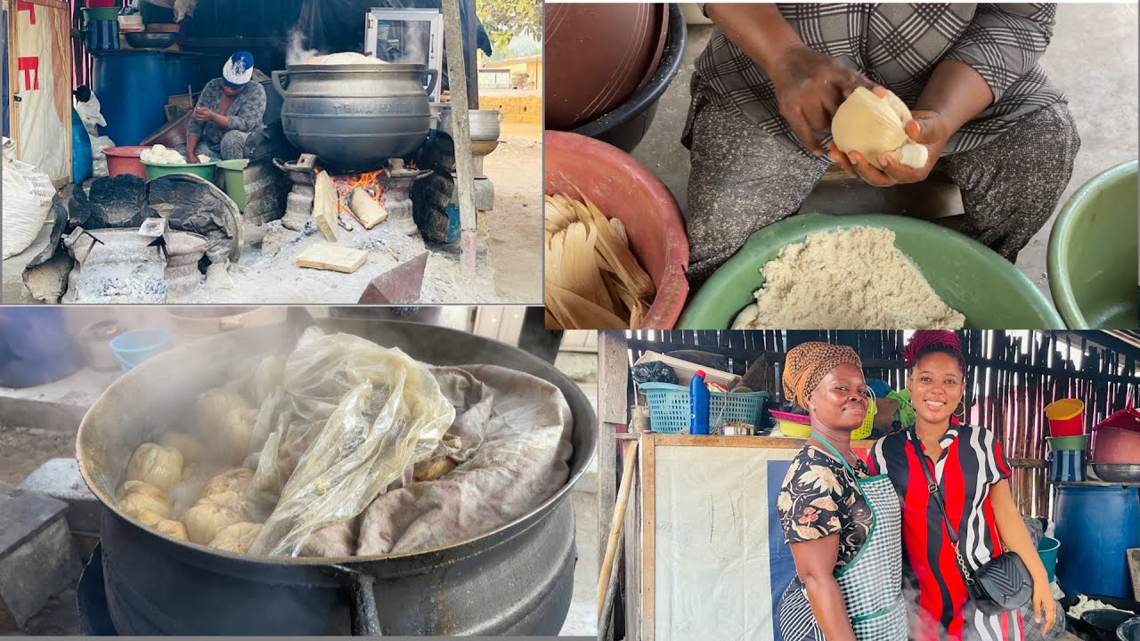 Traditional Ghana Streetfood| Cooking Ga Kenkey And Fish