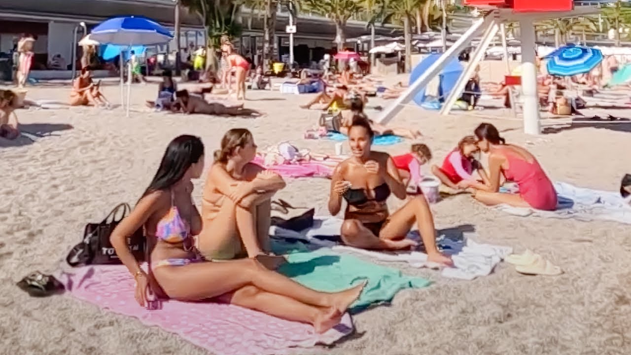 BEAUTIFUL GIRLS SUNBATHING ON THE BEACH🌴 in MONTE CARLO, 🇲🇨 MONACO 2024. WALKING TOUR TO THE SEA