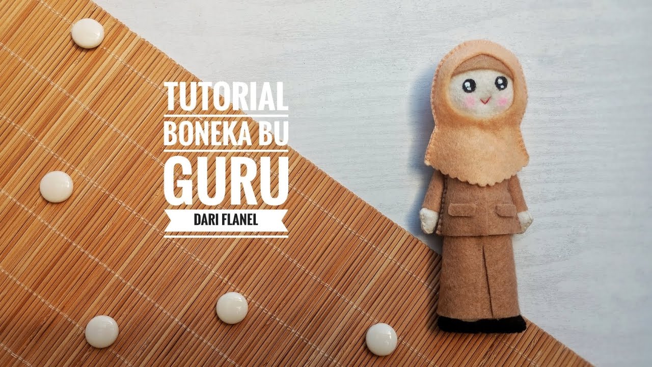 boneka ibu guru dari bahan flanel