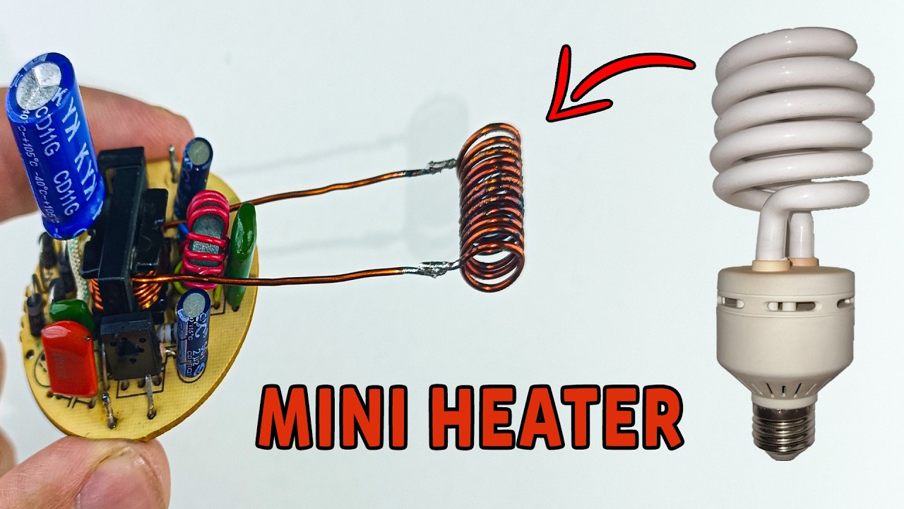 How To Make an Induction Heater with CFL Bulb! Hot Metals Fast (220V)