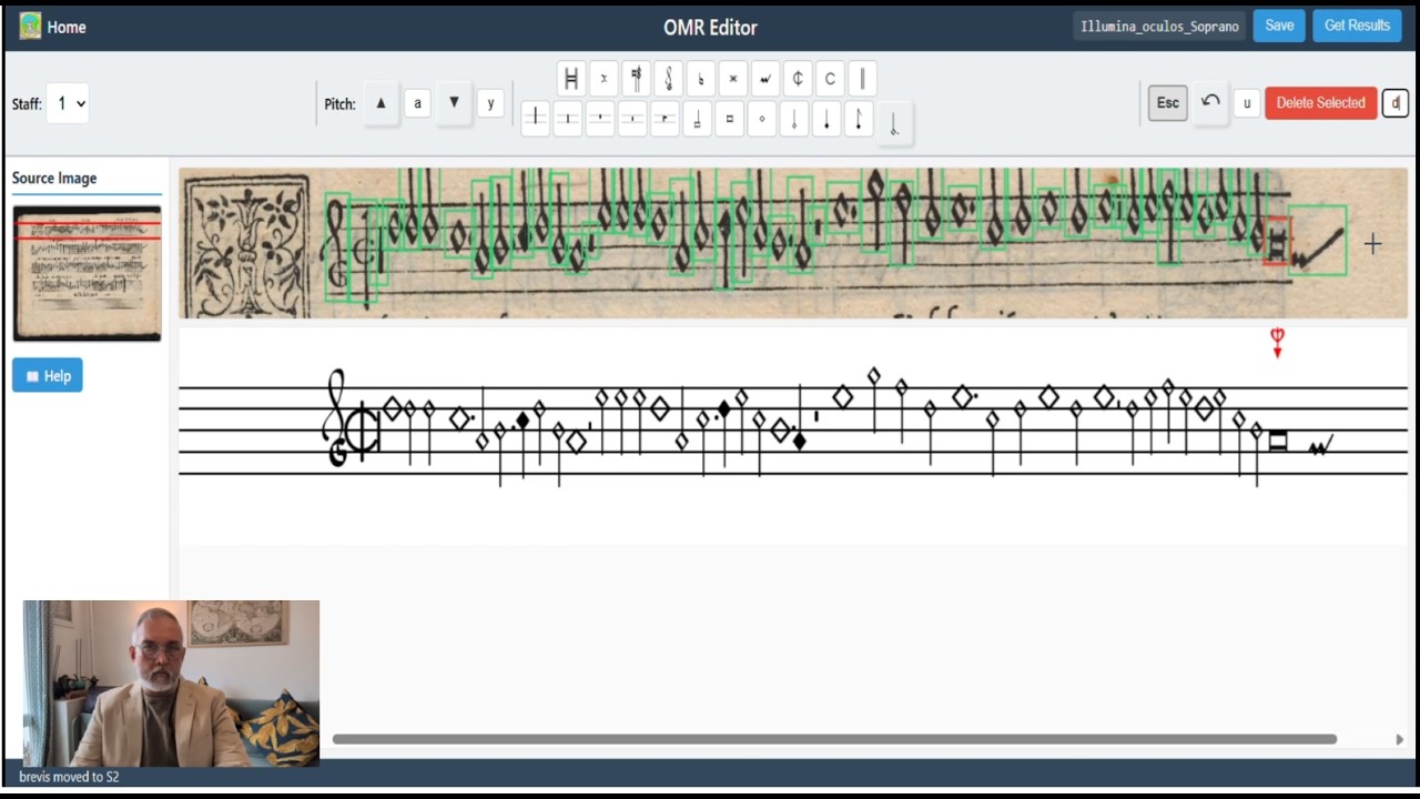 From Facsimile to Score: Automatic Recognition and Transcription of Early Music  (OMR Web App Demo)