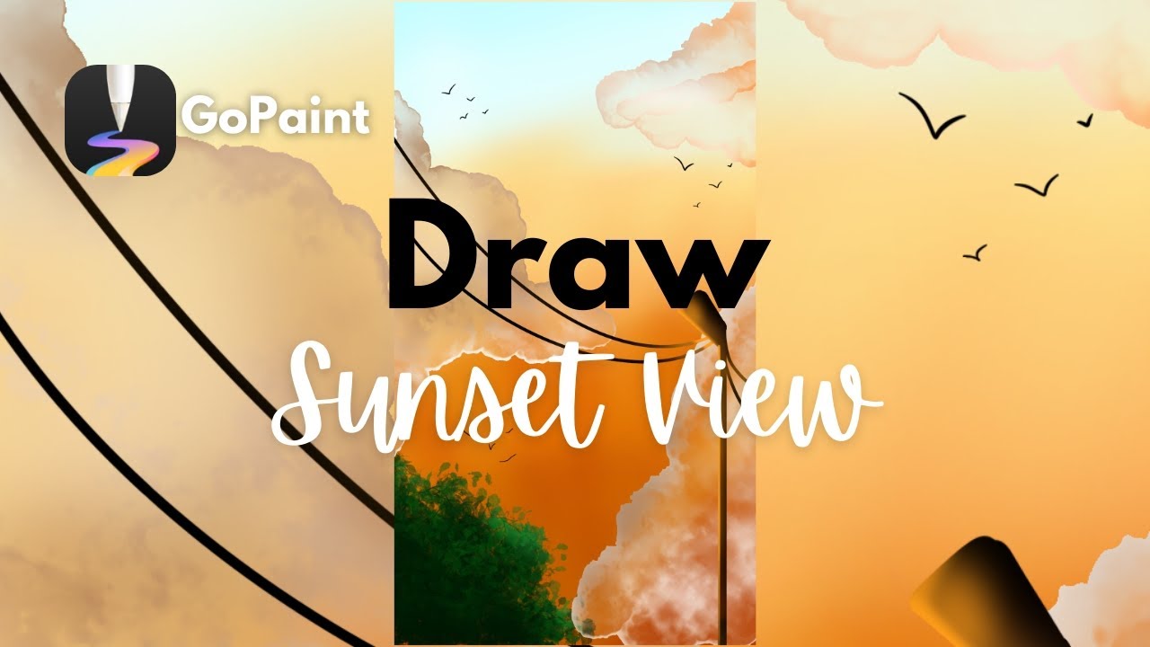 How to Draw a Stunning Sunset Sky | Step-by-Step Tutorial on GoPaint @huawei