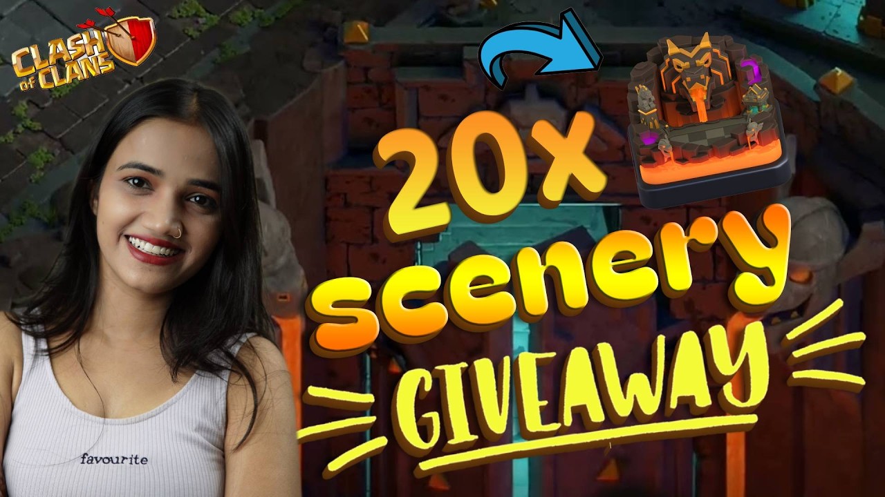 20X SHADOW SCENERY GIVEAWAY CLASH OF CLAN ||Membership Only|| #clashofclans #giveaway #free #scenery
