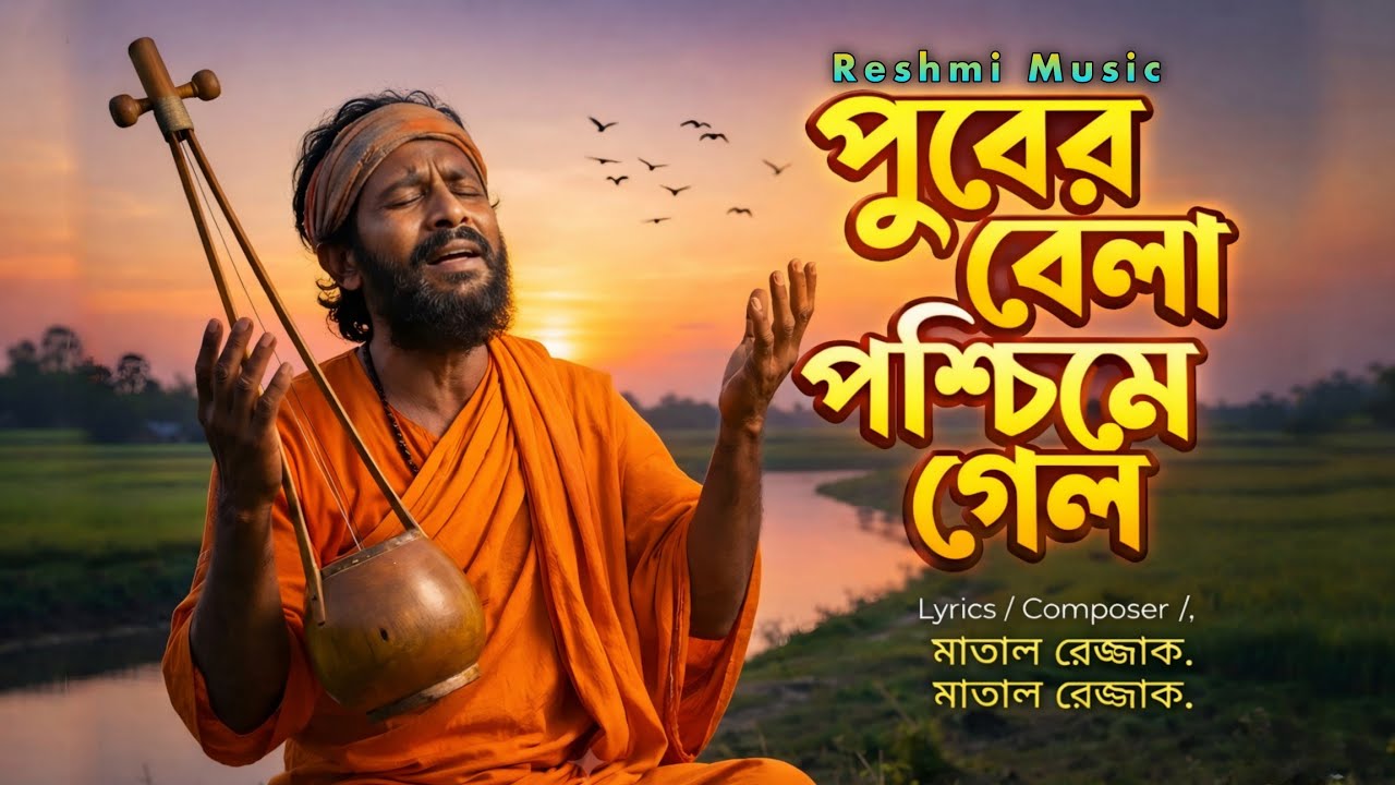 পুবের বেলা পশ্চিমে গেল। Puber Bela Porchime Gelo । New Bangla Folk Song । Sad song 😭💔❤️‍🩹। 