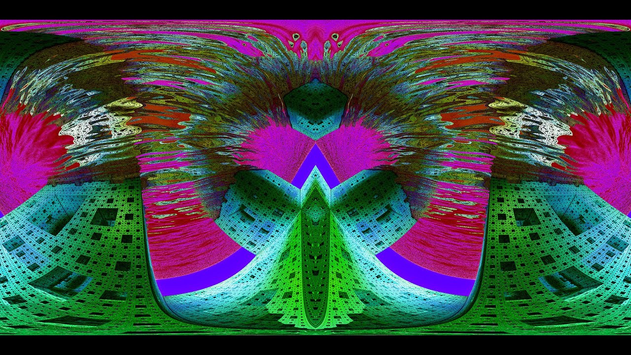 Reflections | Fractal | 4K equirectangular flattened video