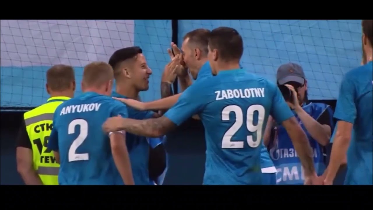 ЗЕНИТ - МОЛДЕ 23. 08. 2018  Гол Артема Дзюбы и пас!