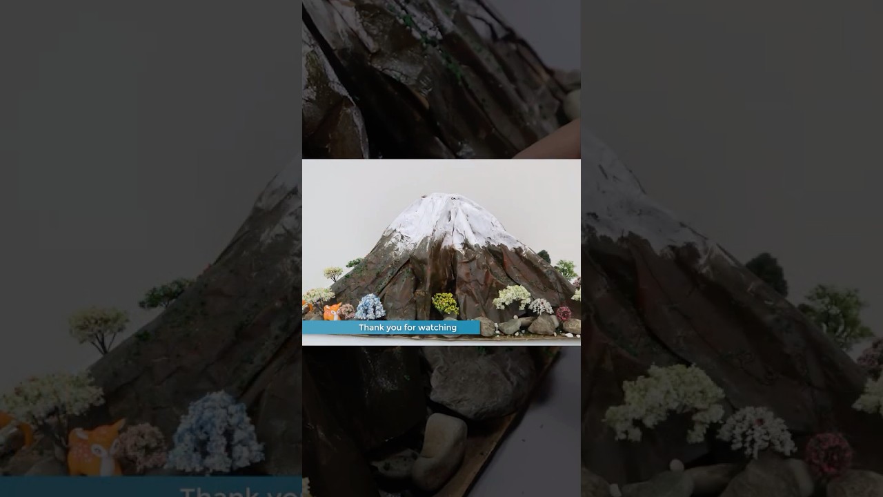 How to make Fuji Mountain model from recycled materials | DIY Model