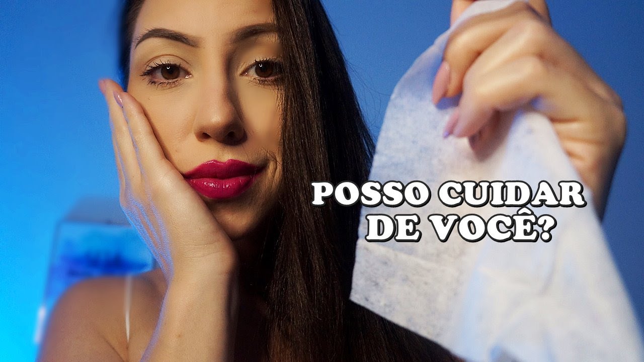 ASMR VOU CUIDAR DE VOCÊ, PARA TE AJUDAR A DORMIR (atenção pessoal, sussurros, cuidados faciais)