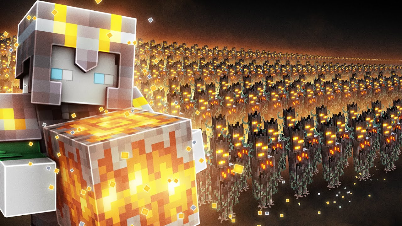 WER KANN MEINE XXL MINECRAFT MONSTER ARMEE BESIEGEN? (RANDOMIZER 1v1v1 BATTLE)