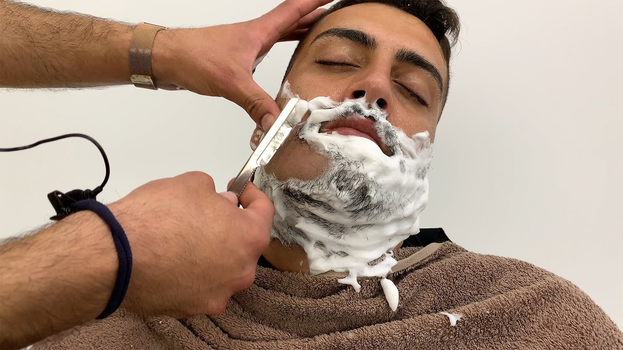 💈ASMR💈 BEARD SHAVING WITH A razor!! (TURKISH MASSAGE) & USTURAYLA SAKAL TIRAŞI!!?