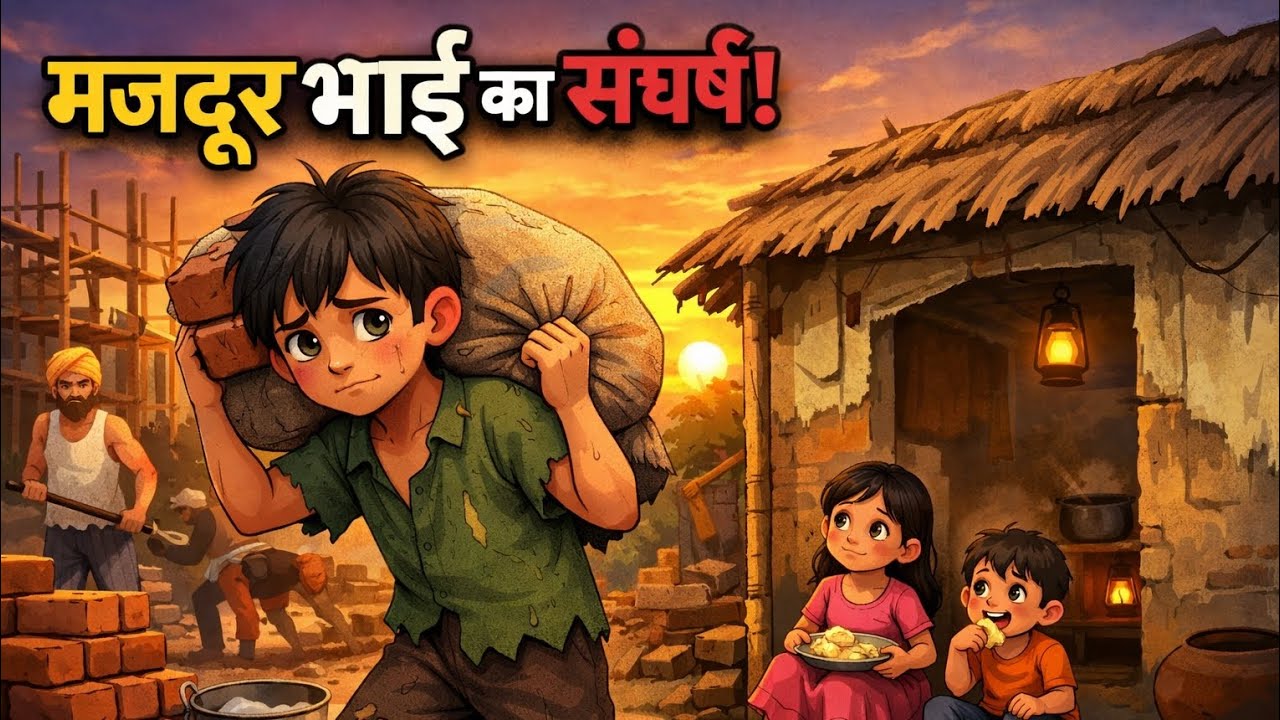 आँसू छुपाकर मुस्कुराने वाला बच्चा | Sad Hindi Cartoon Story | cartoon cartoon 