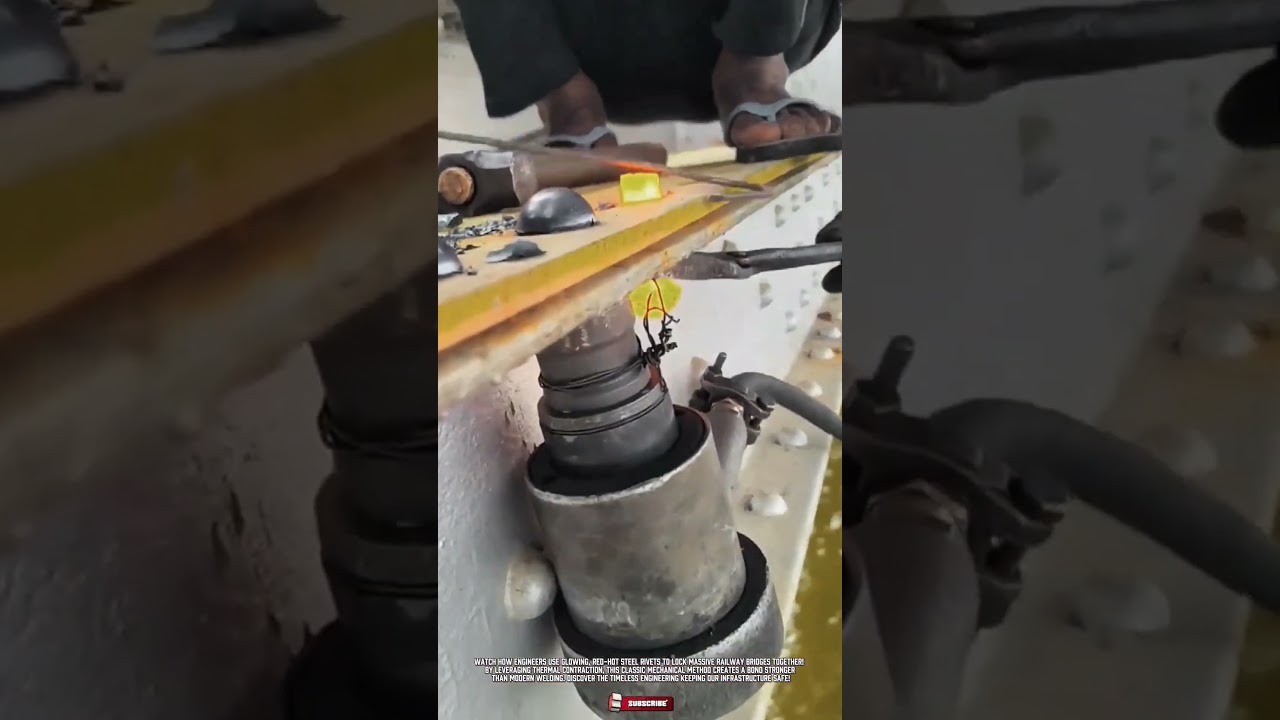 Railroad Engineers Still Use Red-Hot Metal Elements To Lock Massive Railway Bridges Together!