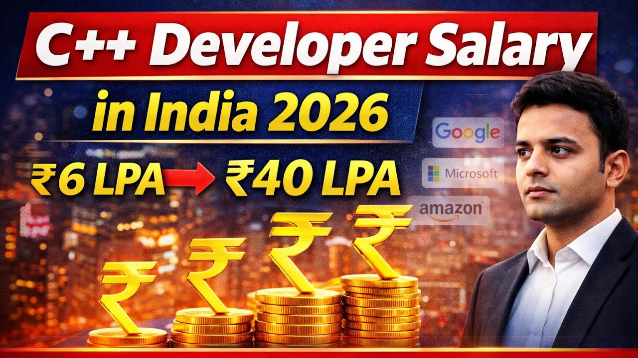 C++ Developer Salary in India 2026 | Fresher to Experienced | ₹6 LPA to ₹40 LPA
