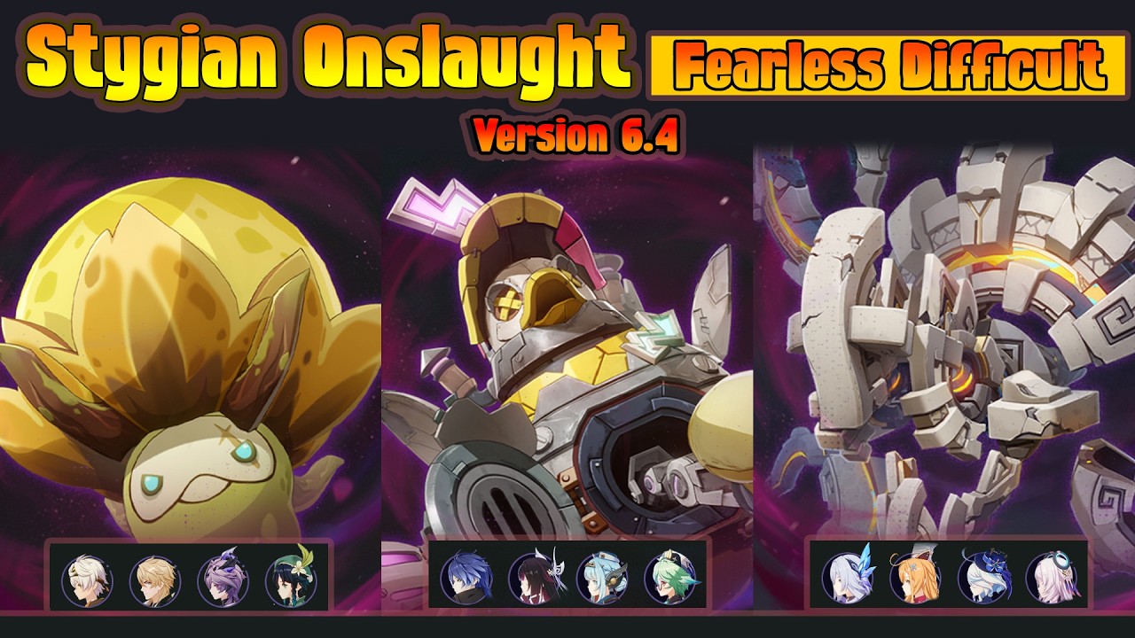 Stygian Onslaught - Ver 6.4 - Fearless Mode - Varka,Flins,Skirk - (All 5* Limited C0S0)