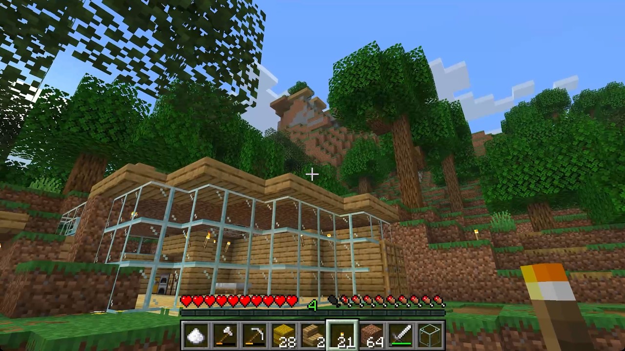 Felix Plays Minecraft  - New Adventure ep2 -  Building Riverside Cabin with a View!