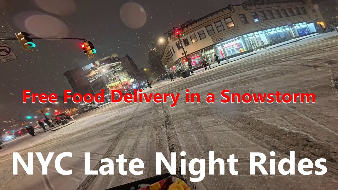 NYC Late Night Rides: Free Food Delivery in a Snowstorm