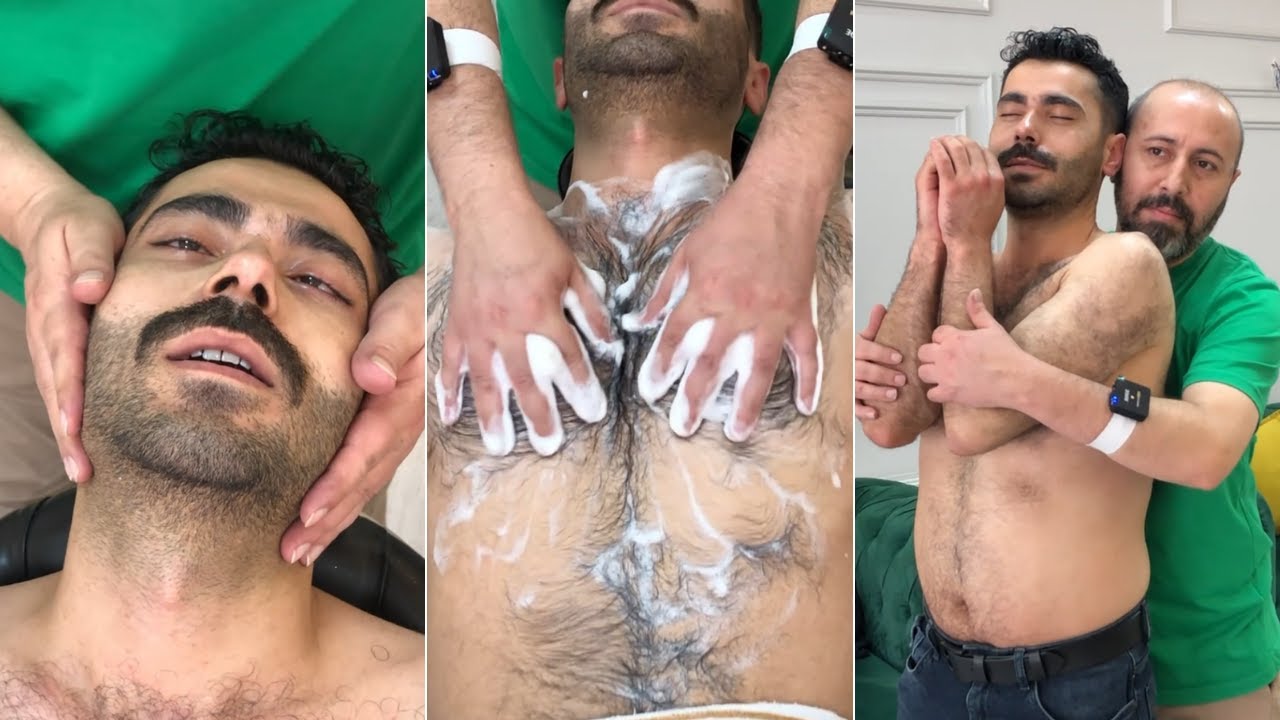 ASMR Hairy Man Massage | Deep Head, Back, and Chest Massage