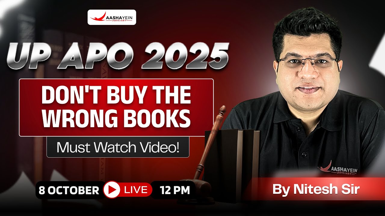 UP APO 2025 Booklist 🔥 | Best Books for UP APO Prelims | Don&rsquo;t Buy the Wrong Books! | By Nitesh Sir