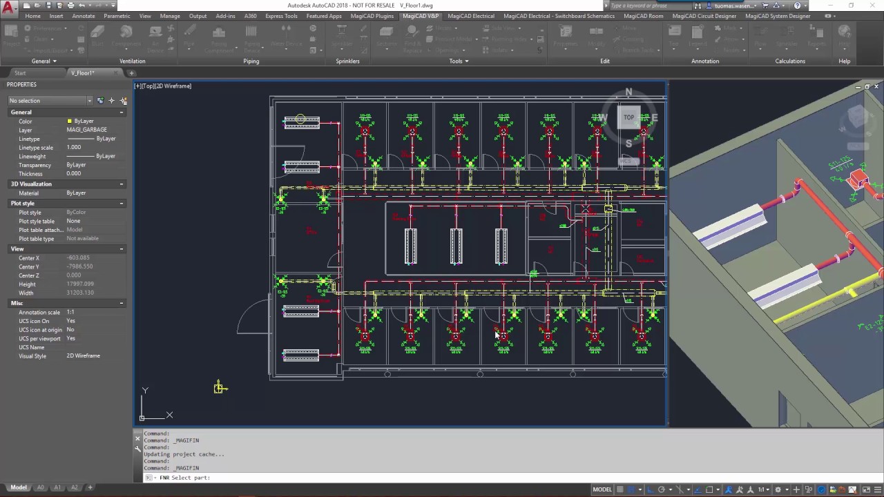 MagiCAD 2018 for AutoCAD top new feature - Find & Replace for climate beams and fan coil units