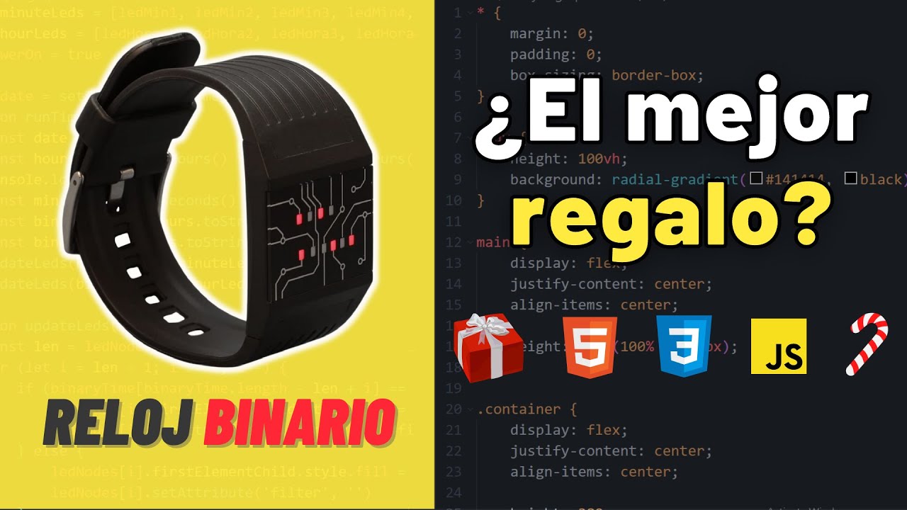 Hice un RELOJ BINARIO con HTML, CSS y JS  (y lo publicamos!)