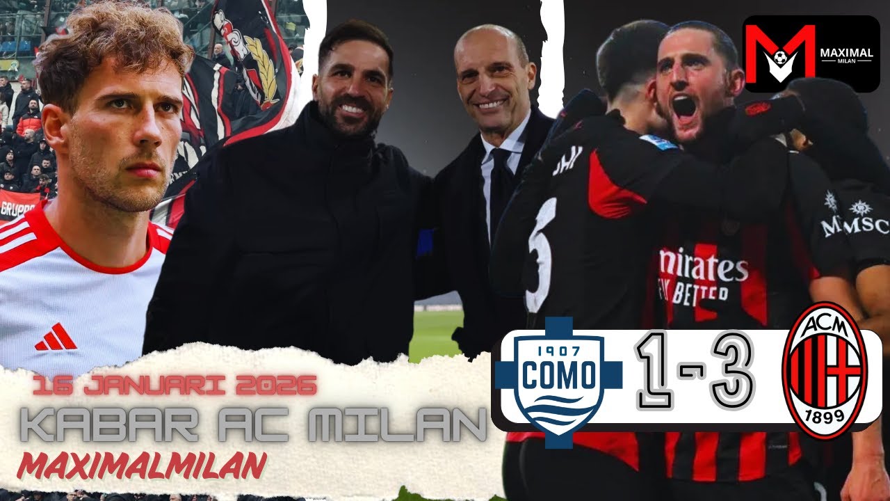 Milan COMEBACK Atas Como!🤩Fabregas MURIDNYA Allegri?🤫Goretzka Minta GAJI BESAR!🤔 #beritaacmilan