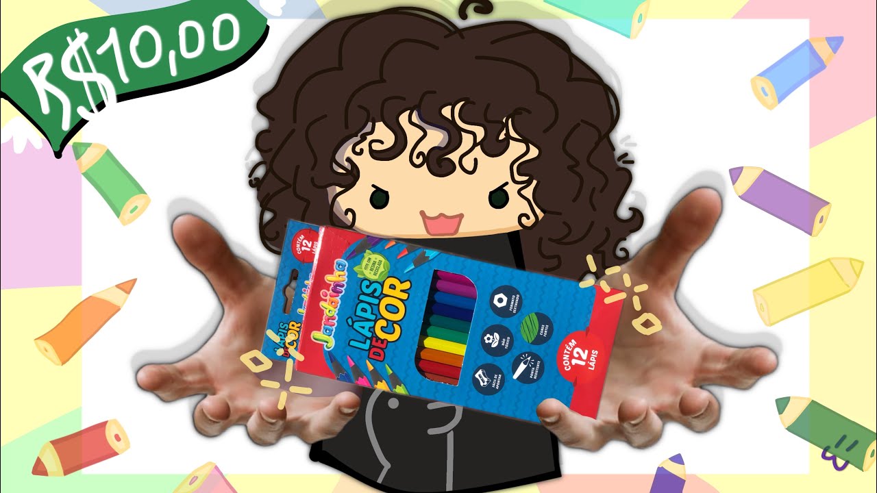 Usando LÁPIS DE COR DE R$ 10,00 !!! Será que é bom?? 🤔
