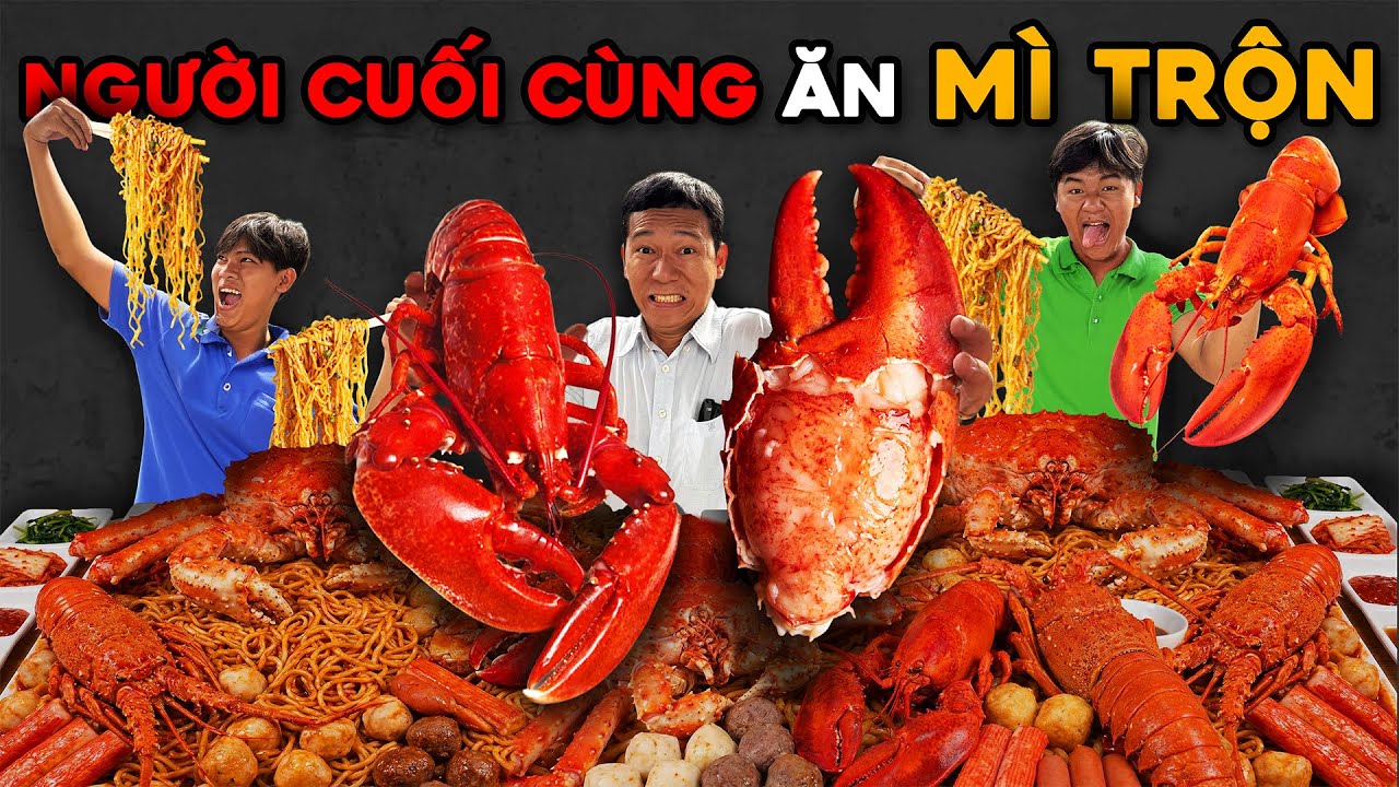 🍝🦞🦀 Người Cuối Cùng Ngừng Ăn Mì Trộn Hải Sản Cua Hoàng Đế Tôm Hùm Alaska Khổng Lồ Sẽ Thắng 10 Triệu
